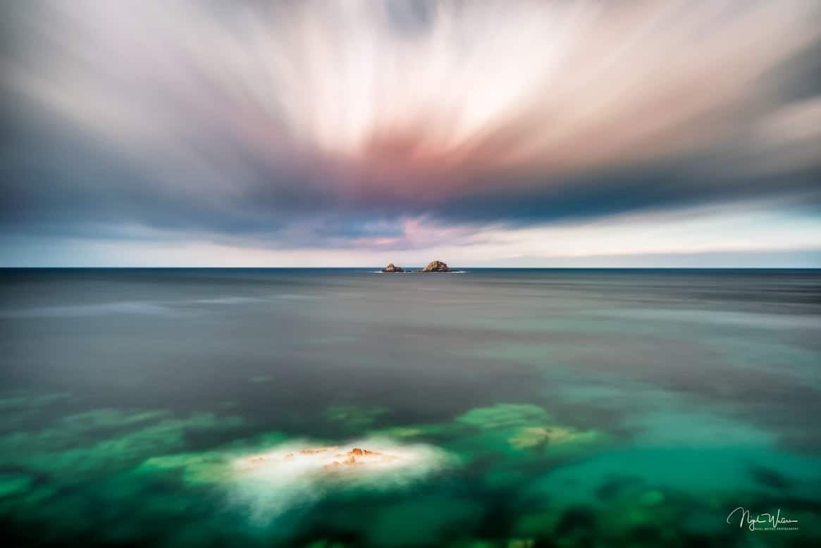 Long Exposure Seascape Photograph at the stunning Cot Valley Nanven Cornwall by Photographer Nigel Waters