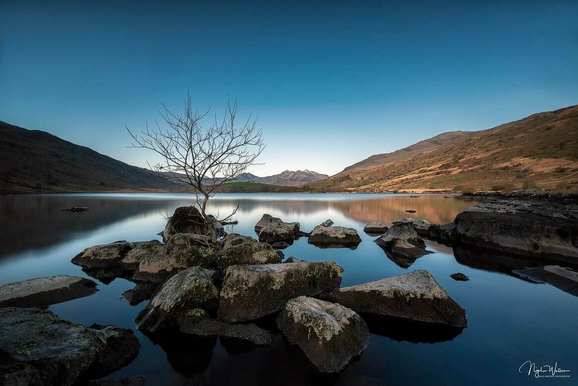 Lake Llynnau Mymbyr Snowdonia North Wales