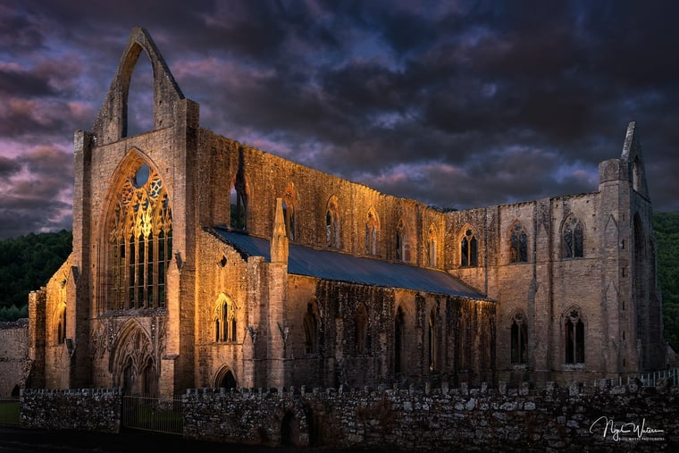 Tintern Abbey at sunset