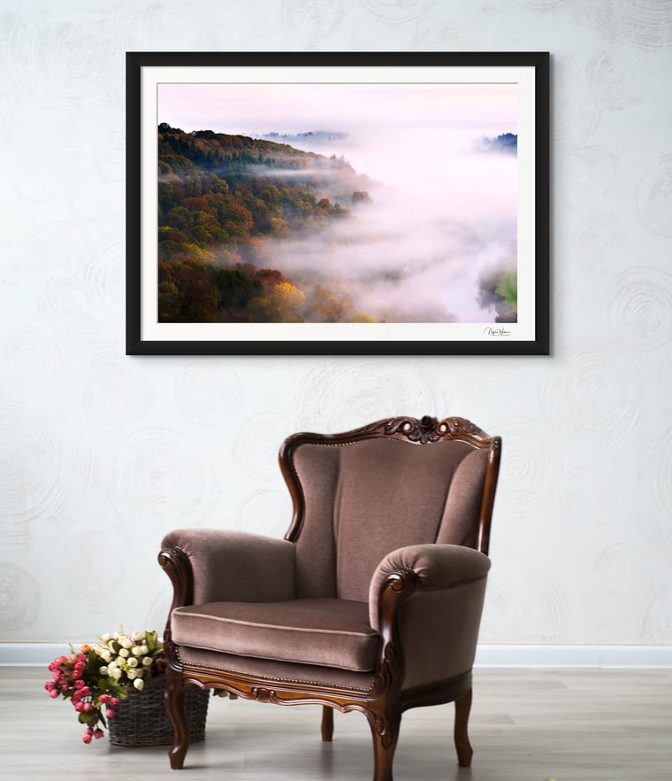 Autumn Mist At Symonds Yat Fine Art Print