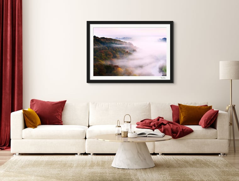 Autumn Mist At Symonds Yat Fine Art Print