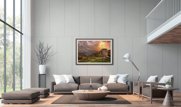 Dolbadran Castle at Sunset Fine Art Print