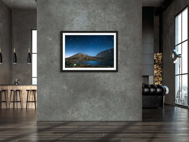 Geminid Meteor Shower Tryfan - Fine Art photography Print