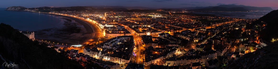 Llandudno Nightscape Photograph taken from Pen y Dinas Hillfort