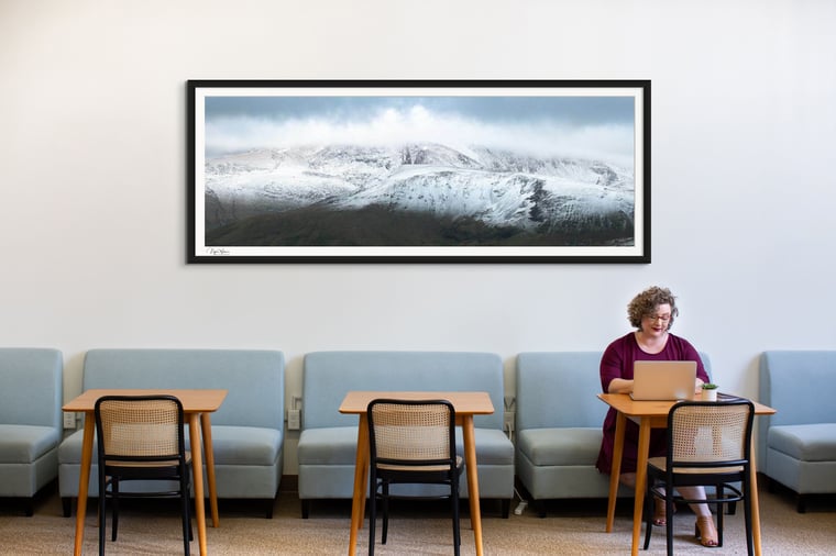 Wintery Snowdon Massif Fine Art Print