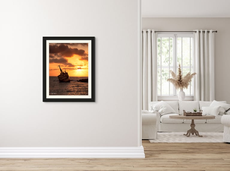 Edro III Shipwreck Sunset Fine Art Print by Nigel Waters Photography