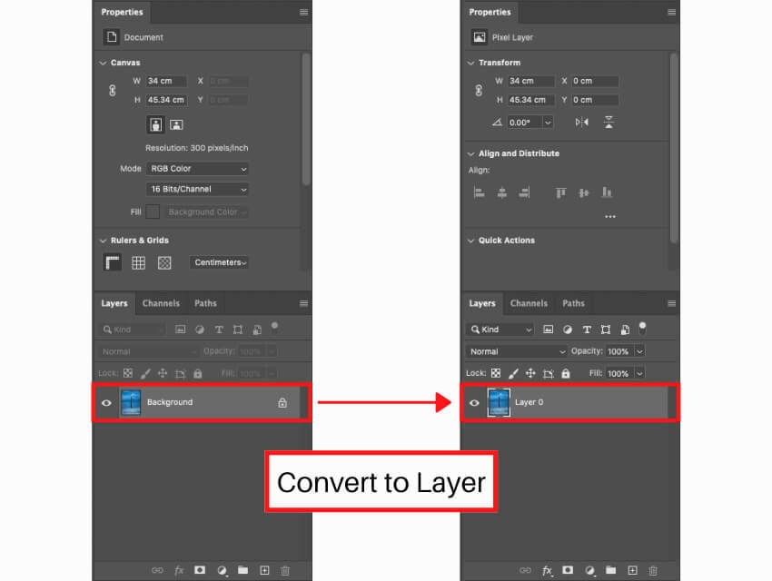 Content Aware Scale convert to layer