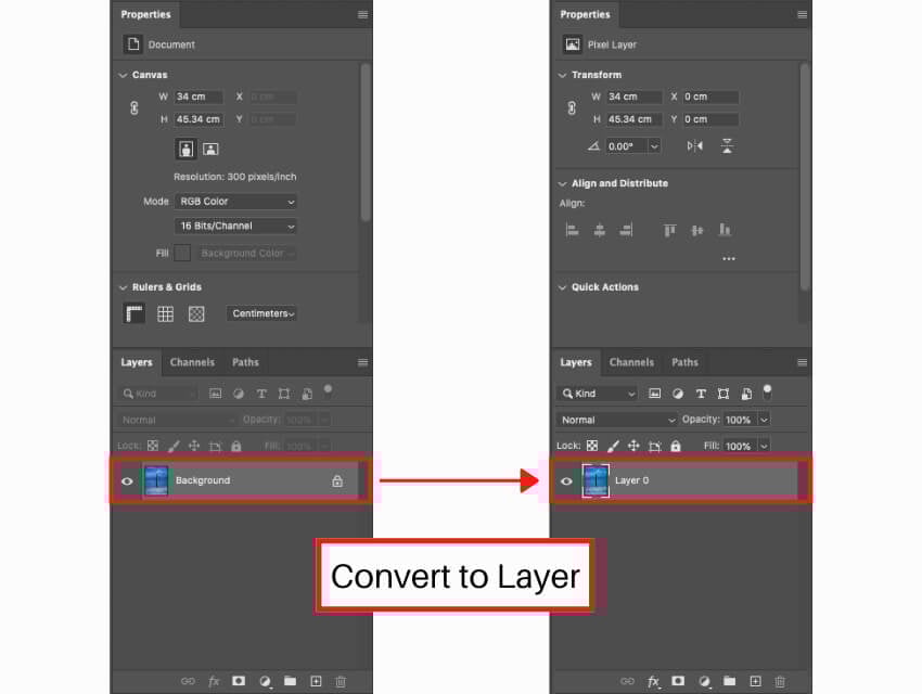 Content Aware Scale convert to layer