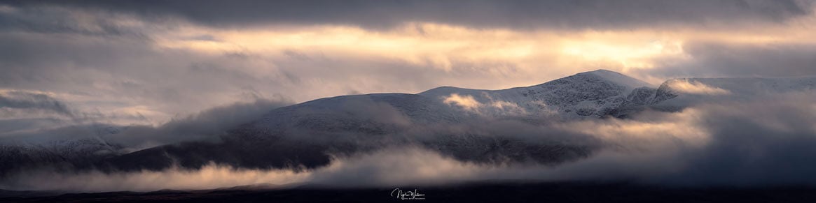 4:1 Panorama Beinn An Dothaidh in the Scottish Highlands