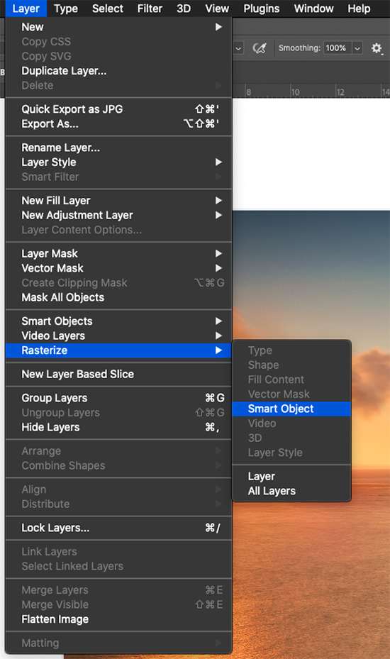 How to Convert Smart Object to Normal Layer Photoshop