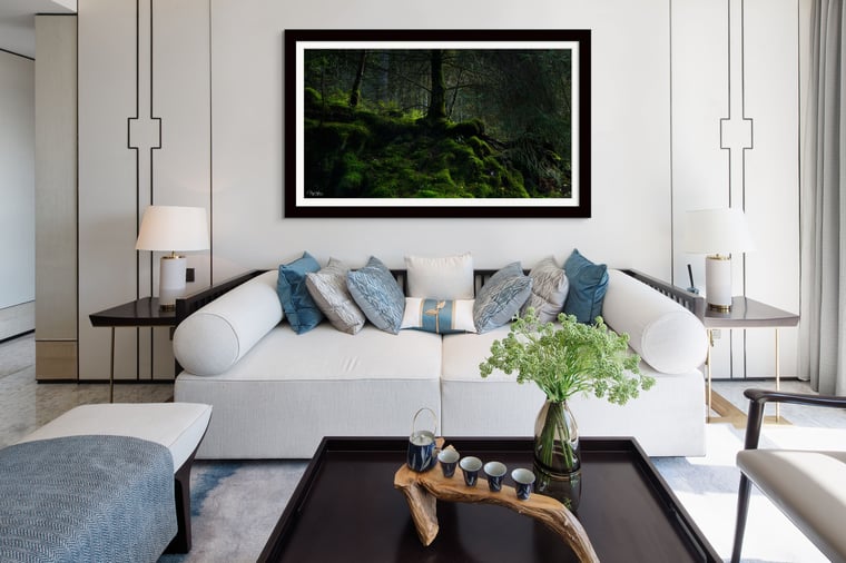 Signed Limited Edition Fine Art Woodland Print titled Bigfoot taken in the Rainforests of Wales.