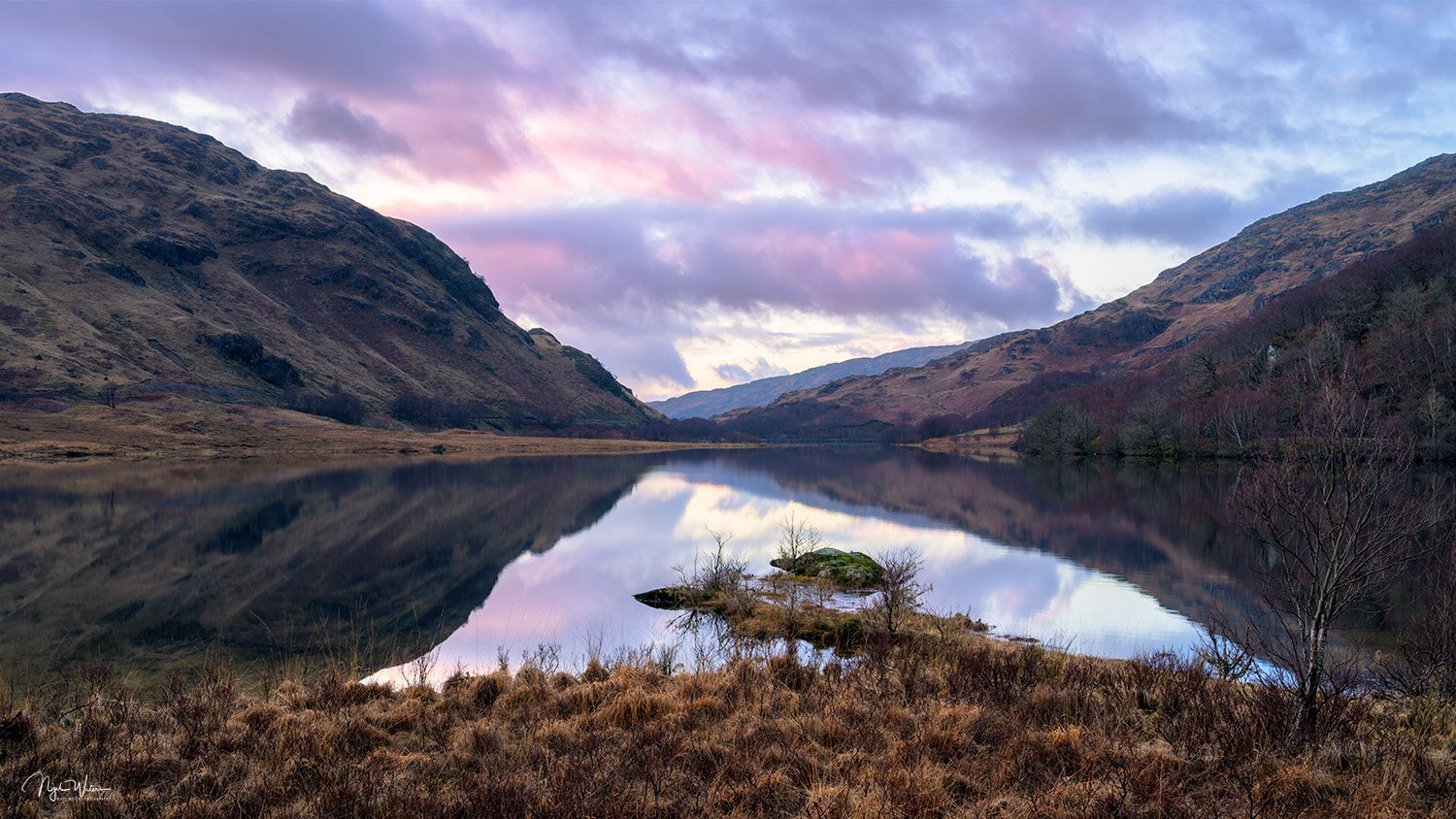 Evening Reflections Photograph Print of Loch Eilt in Scottish Highlands