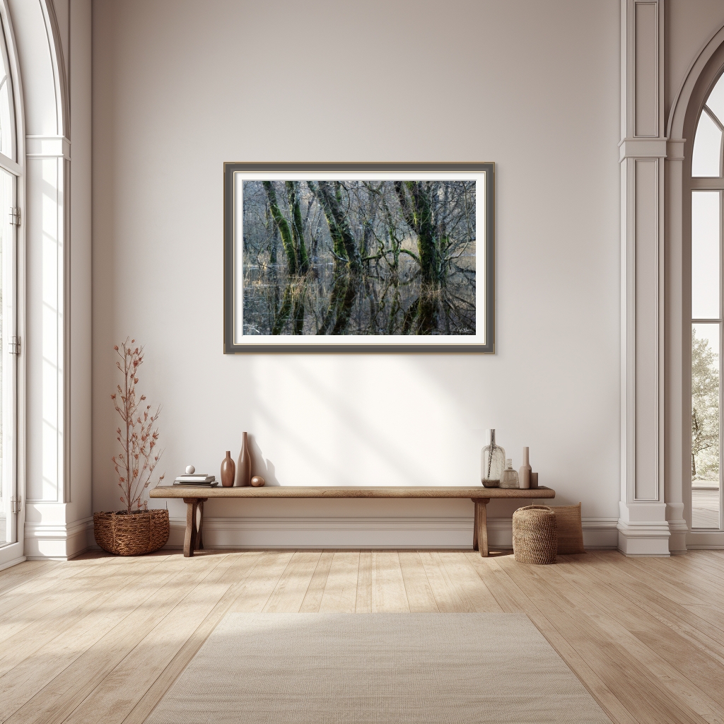 Signed Limited Edition Fine Art Woodland Print titled Submerged Sovereignty.