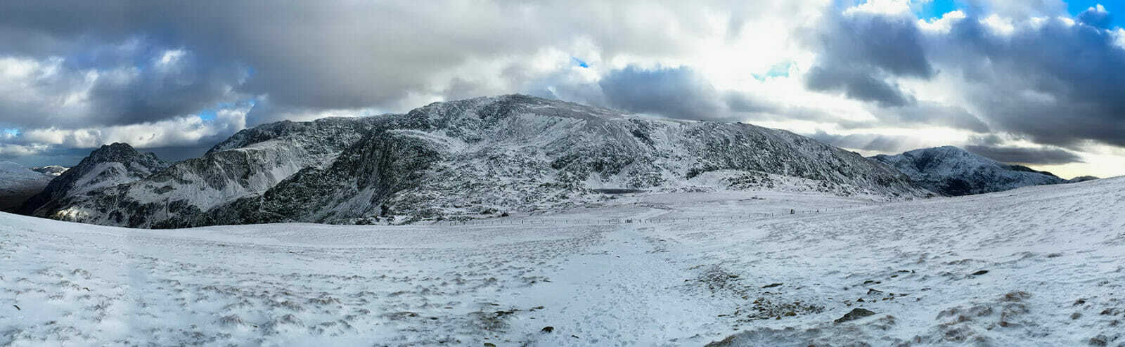 Landscape Photograph of the stunning snow covered mountain Glyder Fach